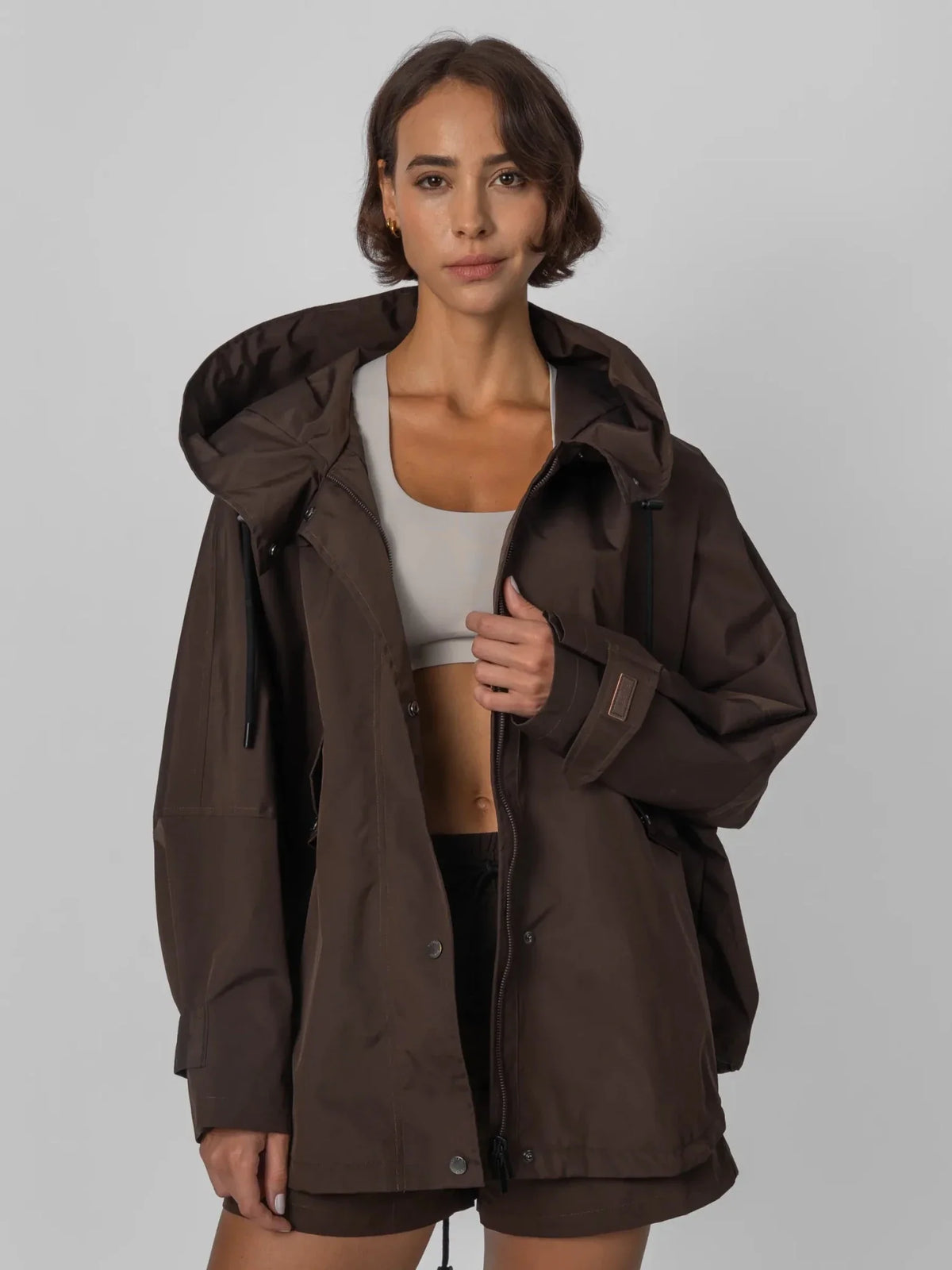 One Size Mid Length Oversized Rain Jacket