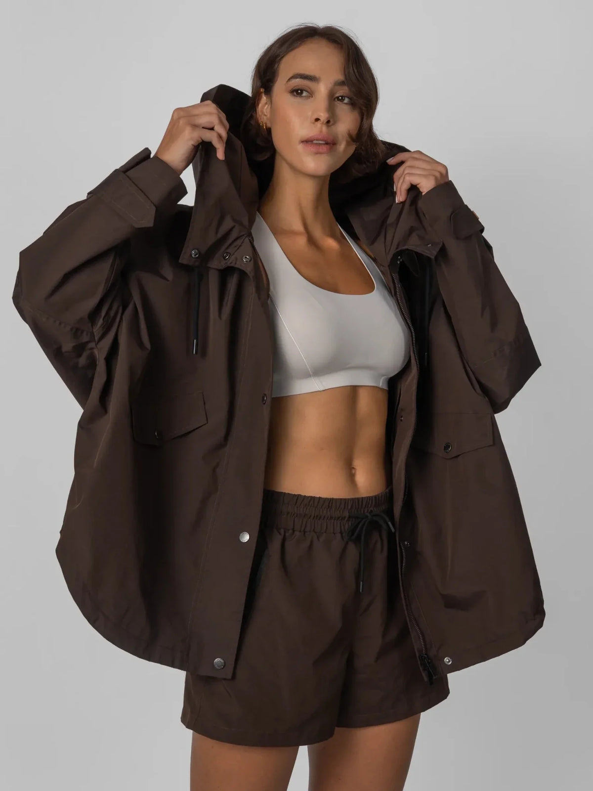 One Size Mid Length Oversized Rain Jacket