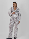 Mist Camo Waterproof Relax Fit Straight Leg Trousers
