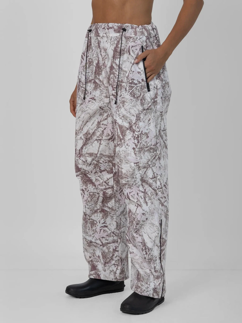 Mist Camo Waterproof Relax Fit Straight Leg Trousers