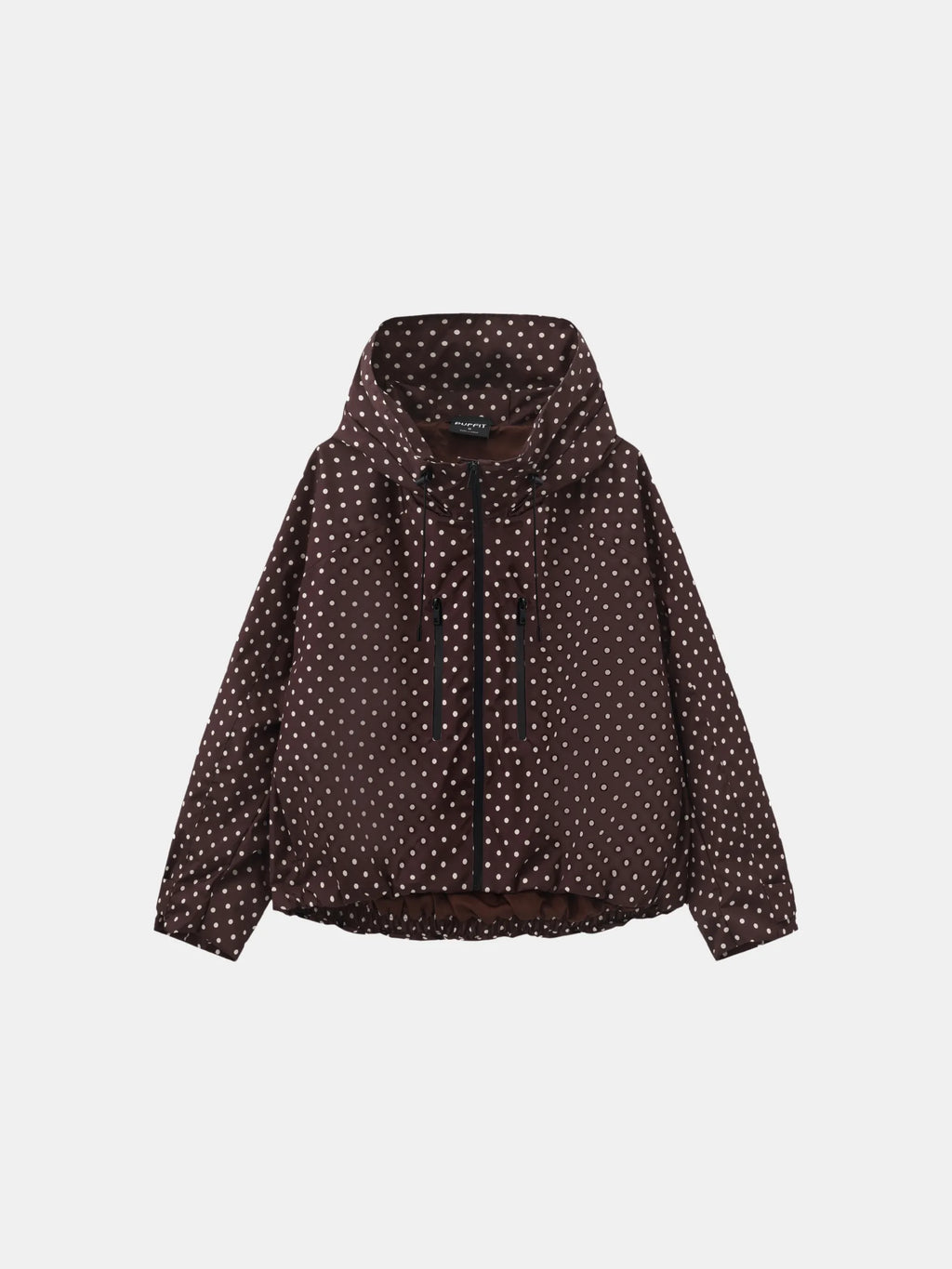 One Size Brown Dot Short Oversized Rain Jacket
