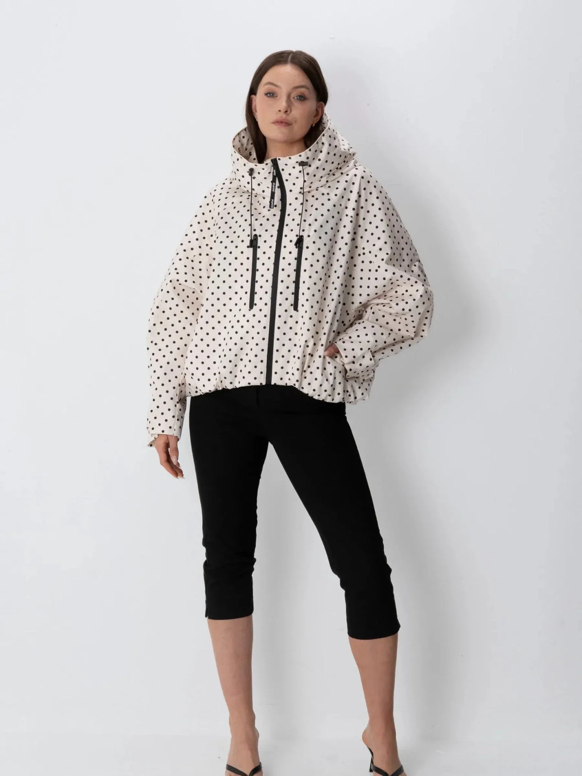 One Size Dot Short Oversized Rain Jacket