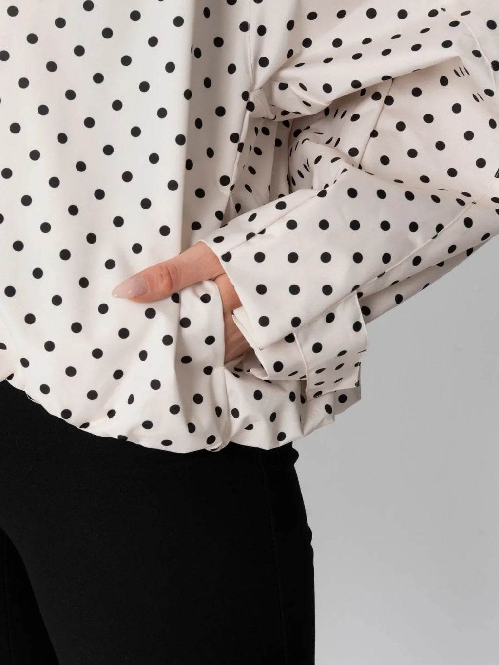 One Size Dot Short Oversized Rain Jacket