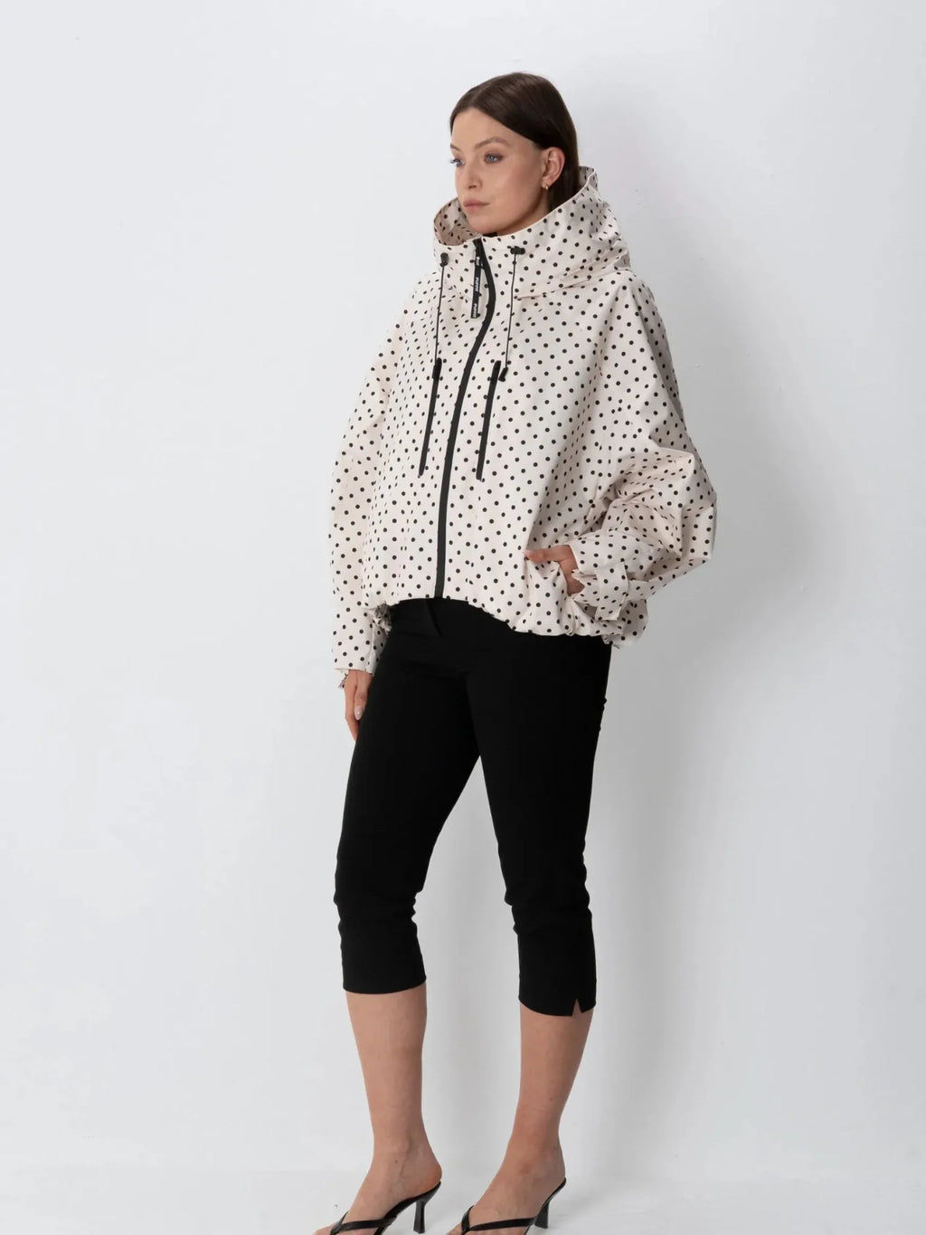 One Size Dot Short Oversized Rain Jacket