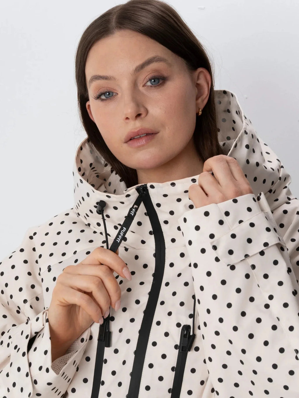 One Size Dot Short Oversized Rain Jacket
