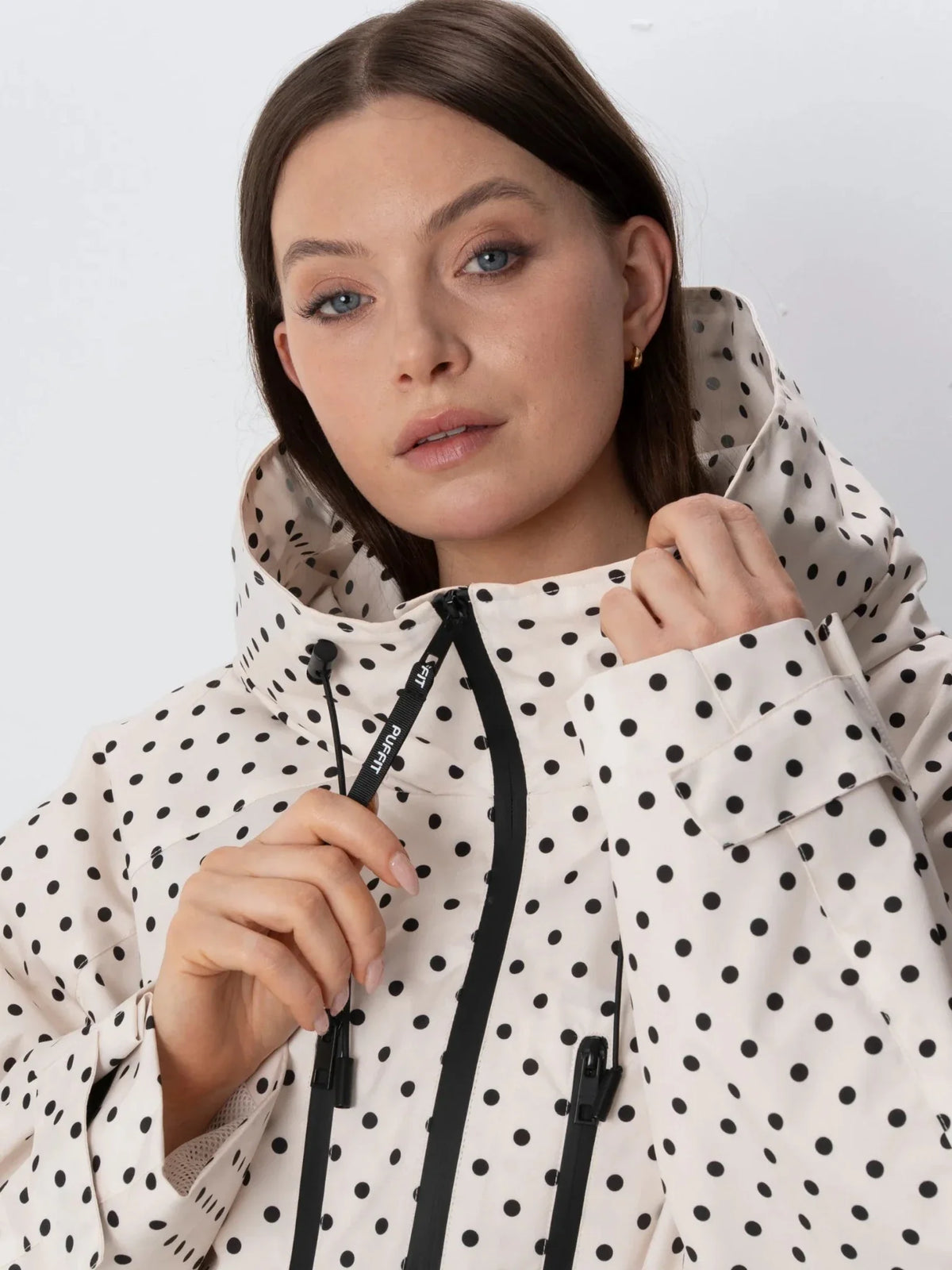One Size Dot Short Oversized Rain Jacket