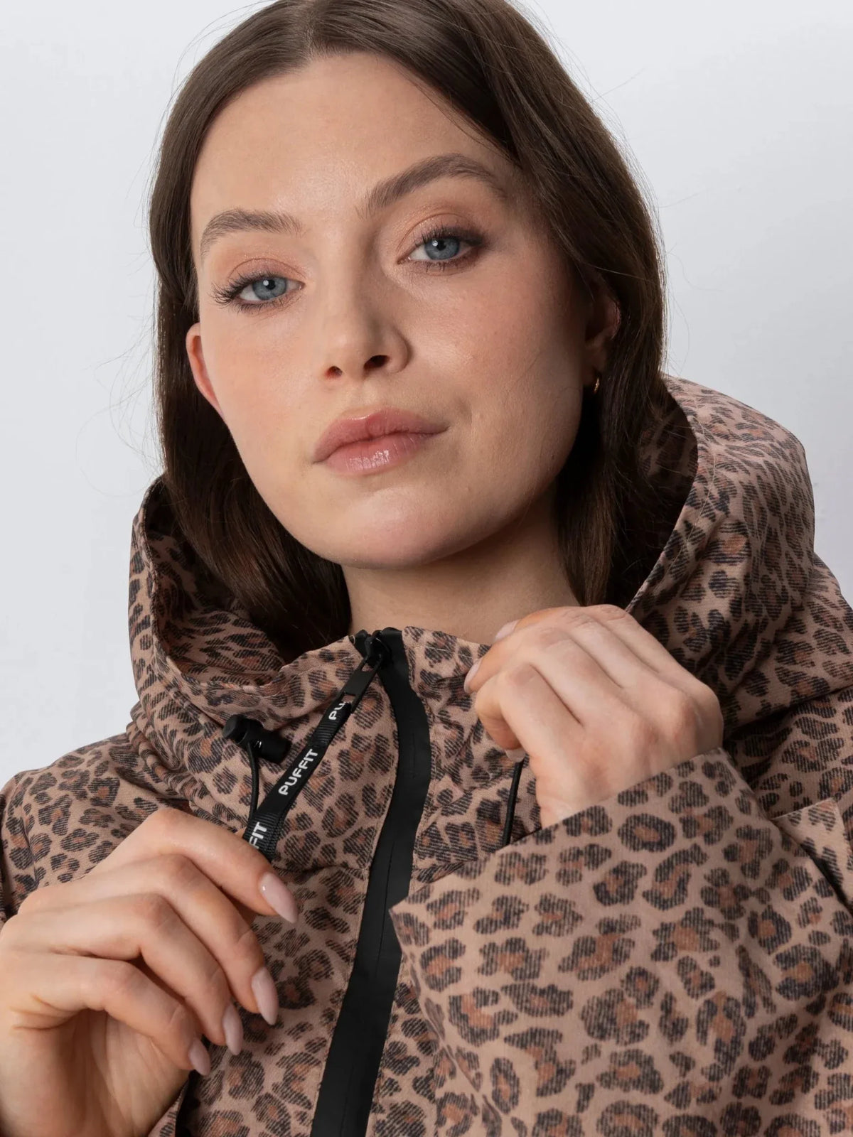 One Size Leopard Print Short Oversized Rain Jacket