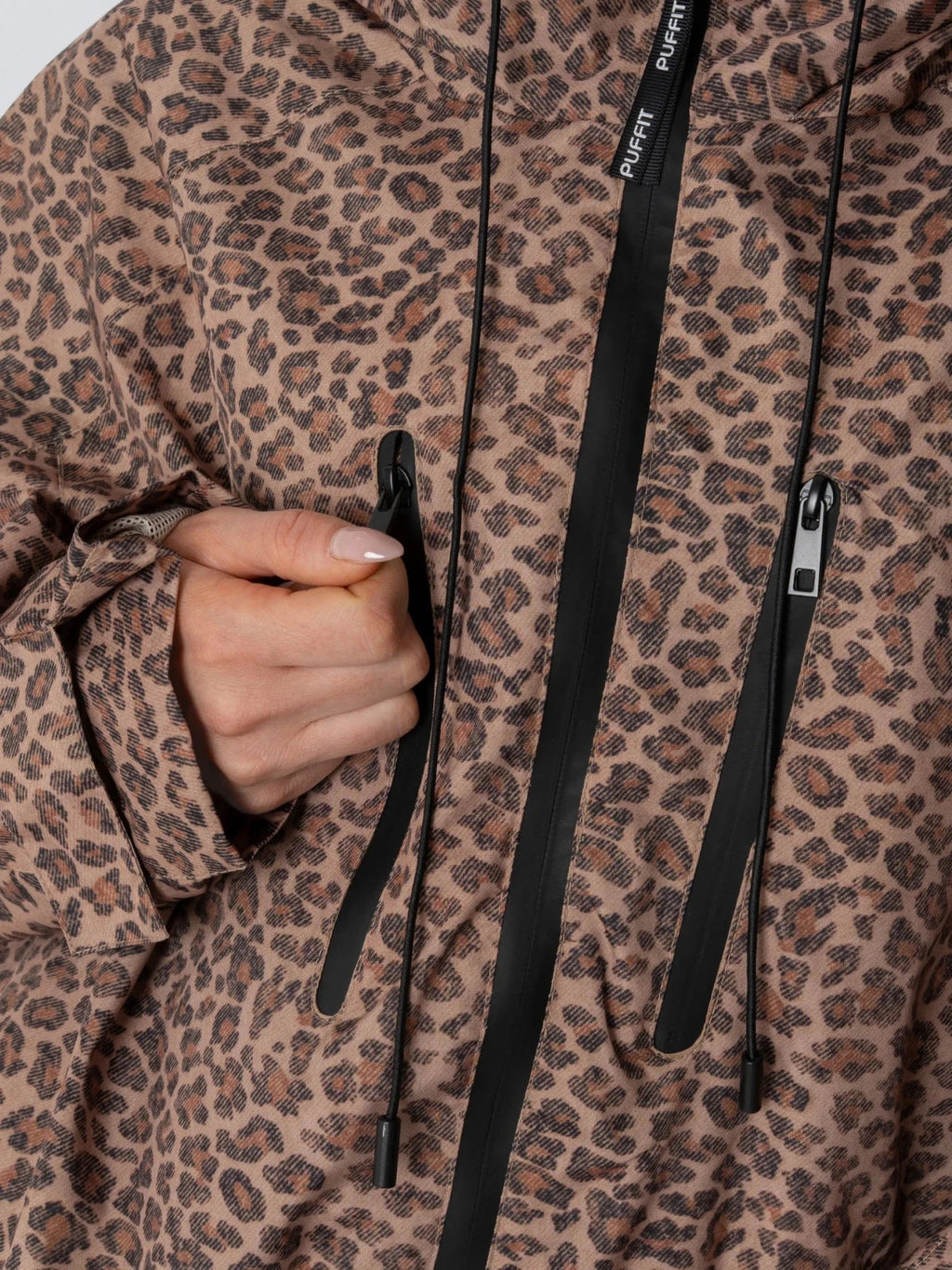 One Size Leopard Print Short Oversized Rain Jacket