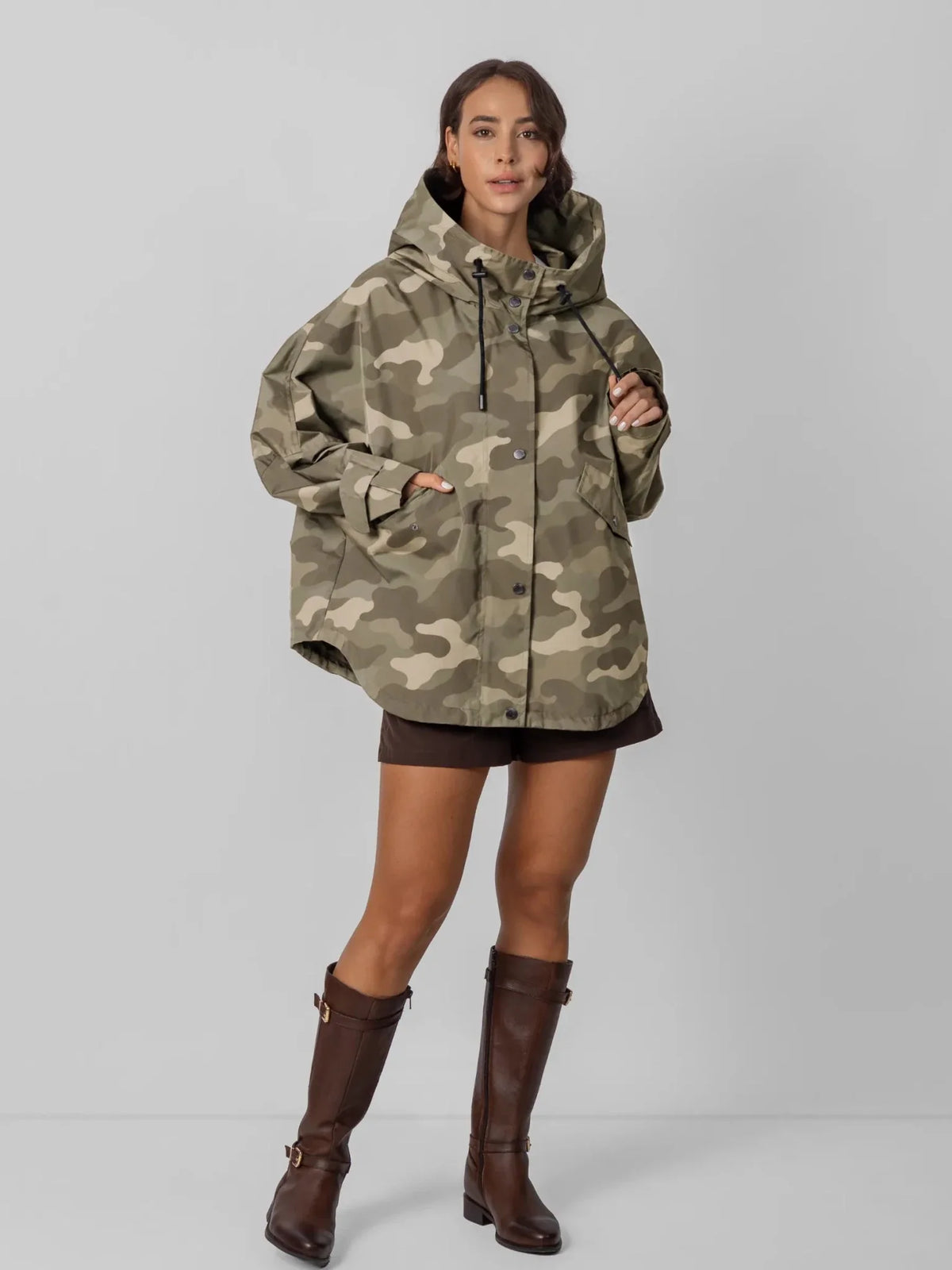 One Size Mid Length Oversized Rain Jacket