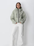 One Size Olive Leopard Short Oversized Rain Jacket