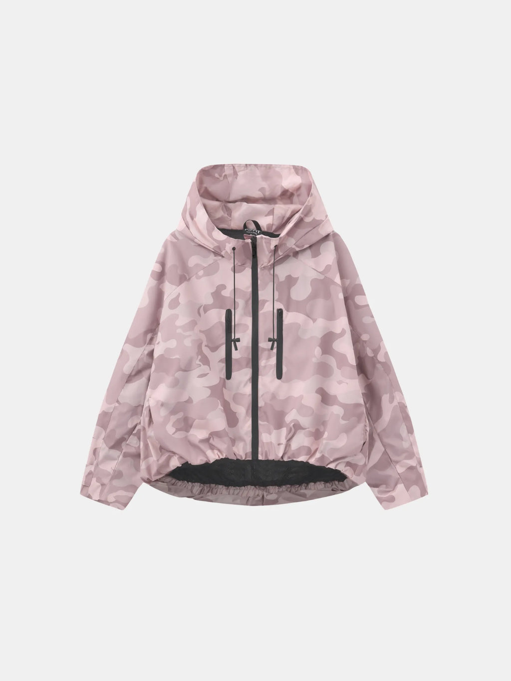 One Size Pink Camo Short Oversized Rain Jacket