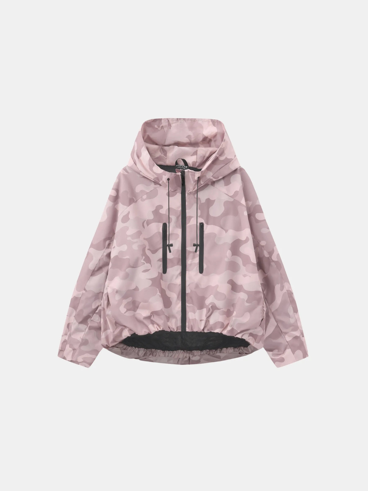 One Size Pink Camo Short Oversized Rain Jacket