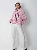 One Size Pink Forest Camo Short Oversized Rain Jacket