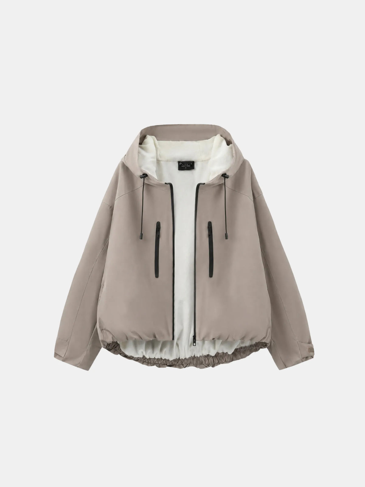 Fleece Lined One Size Short Oversized Rain Jacket