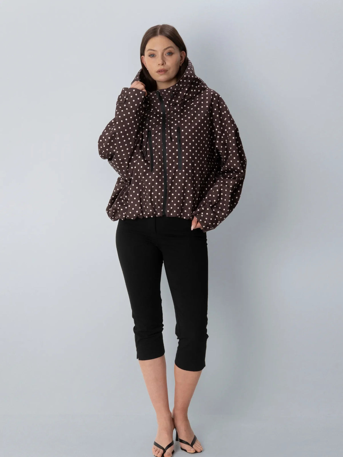 Premium Leopard Full Zip Rain Coat
