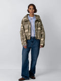 One Size Taupe Camo Short Oversized Rain Jacket