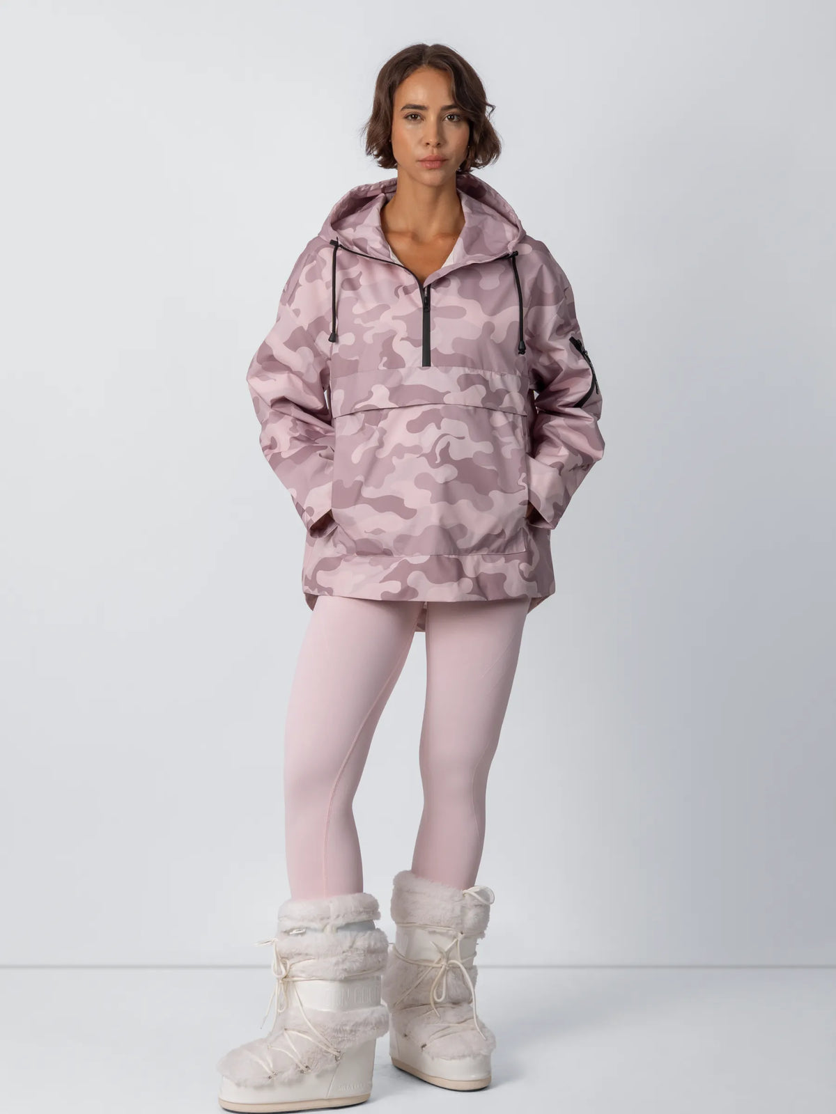 Classic Relaxed Fit Rain Hoodie - Pink Camo
