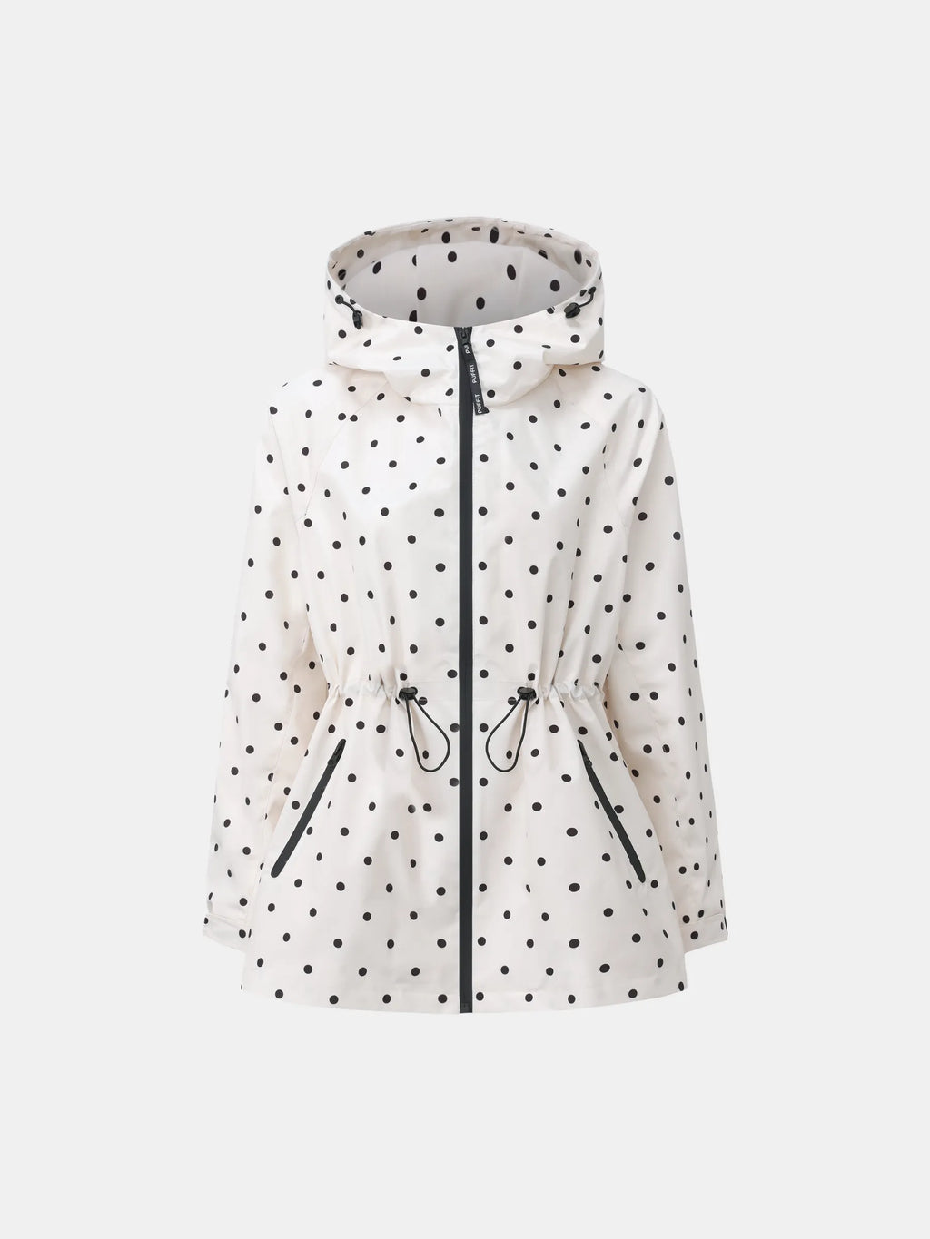 Polka Dot Full-Zip Rain Jacket