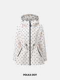 Polka Dot Full-Zip Rain Jacket