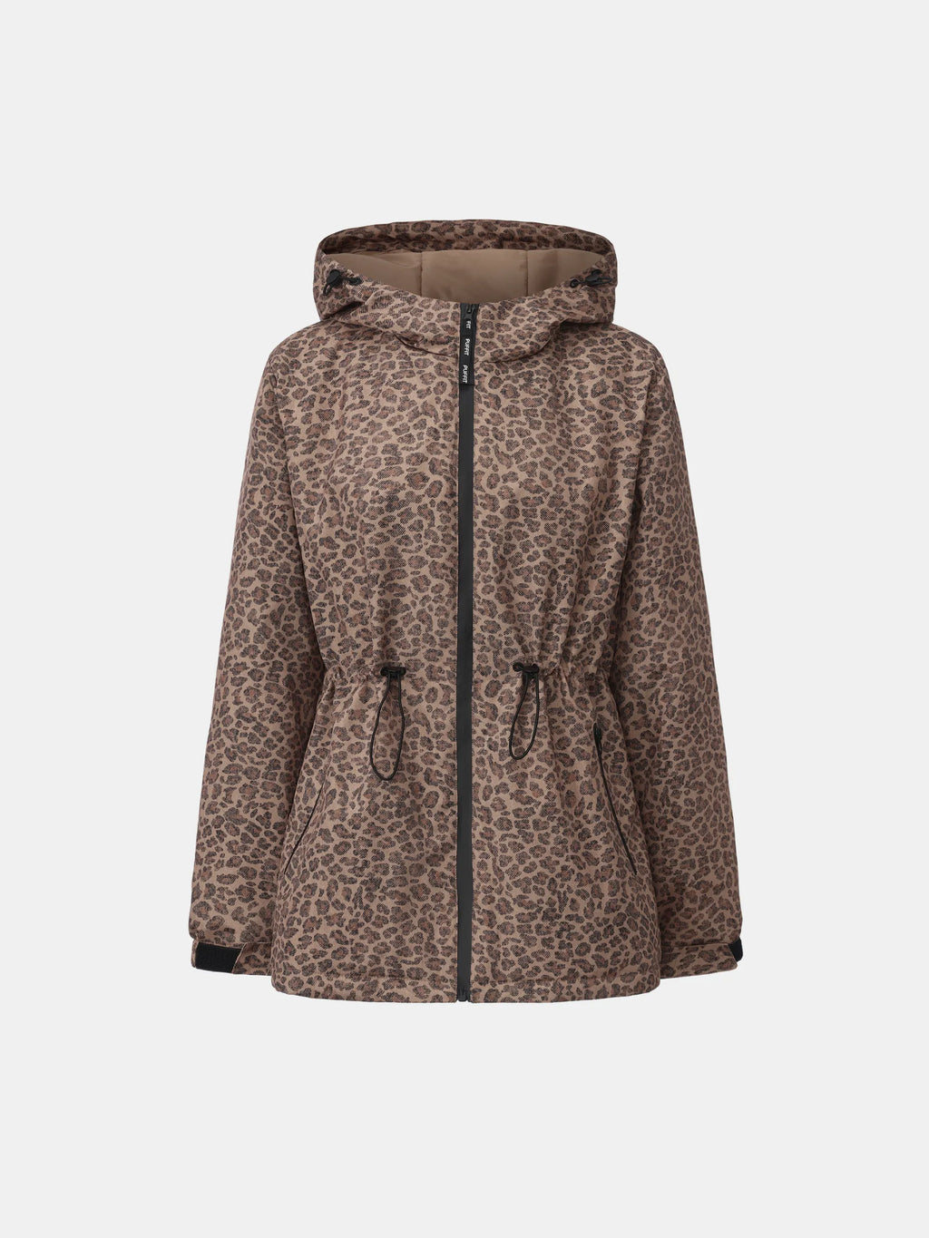 Premium Leopard Full Zip Rain Coat