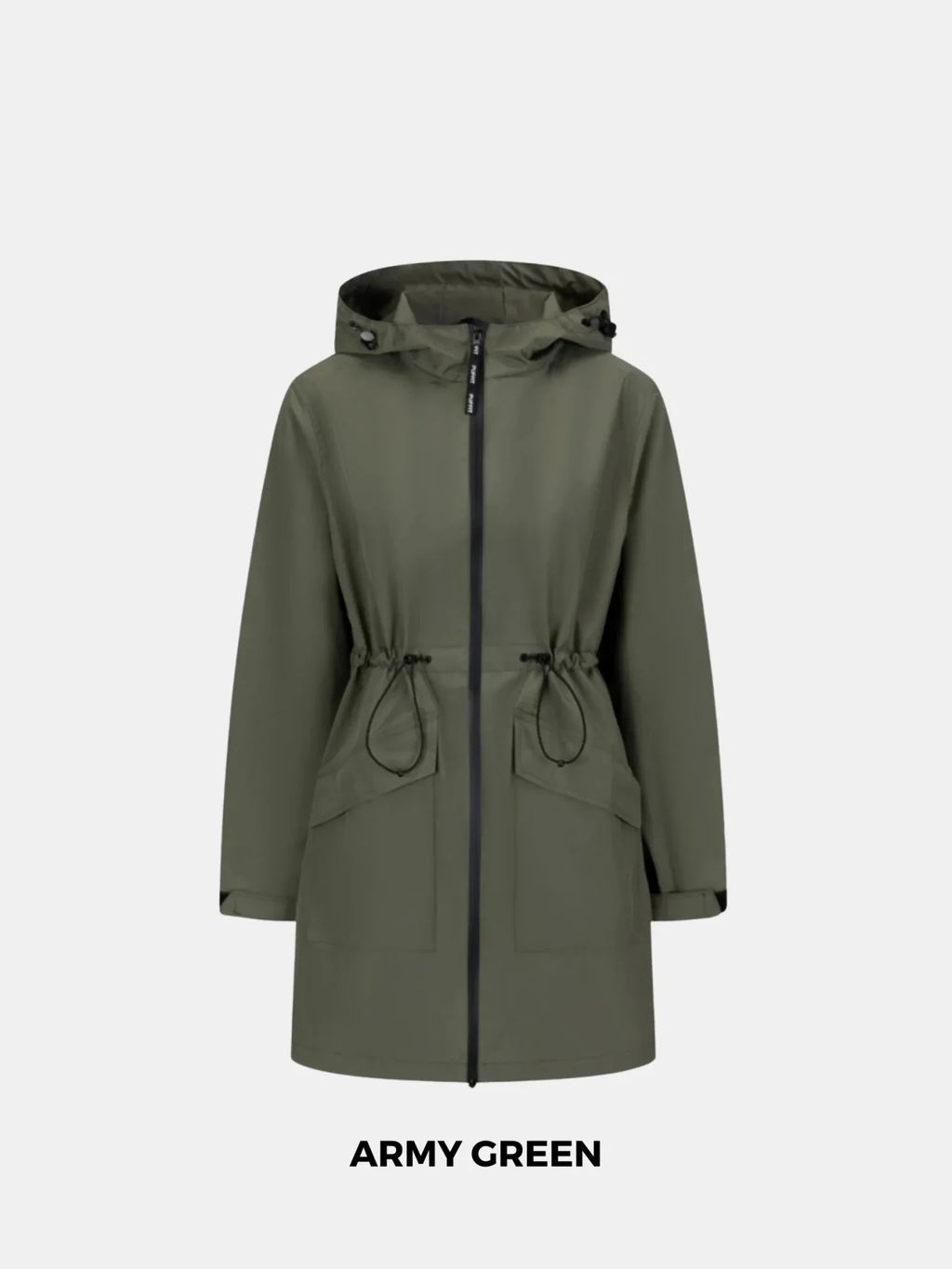 Classic Mid Length Large Pockets Raincoat