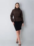 Short Drawstring Waist Rain Jacket