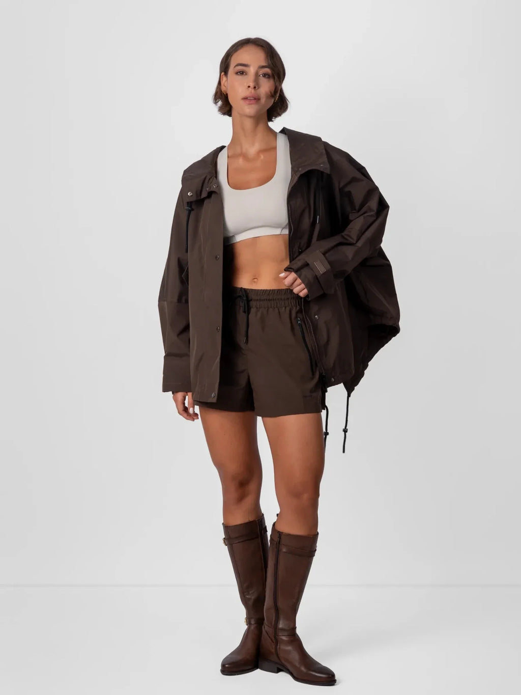 Waterproof Drawstring 2-in-1 Shorts