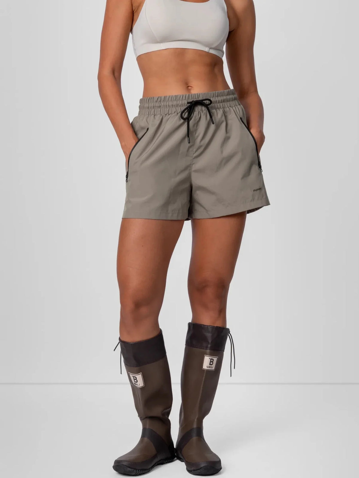Waterproof Drawstring 2-in-1 Shorts