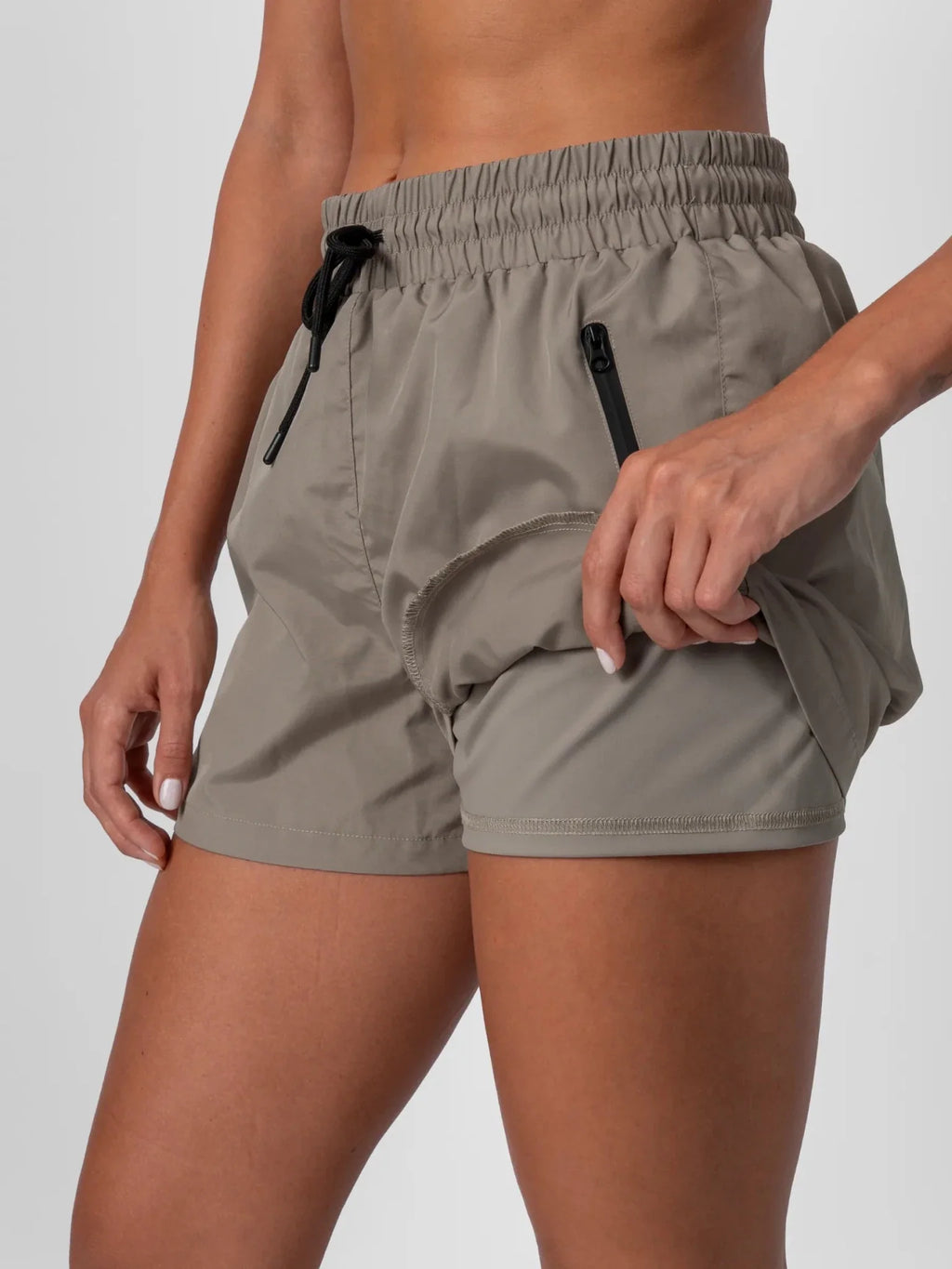 Waterproof Drawstring 2-in-1 Shorts