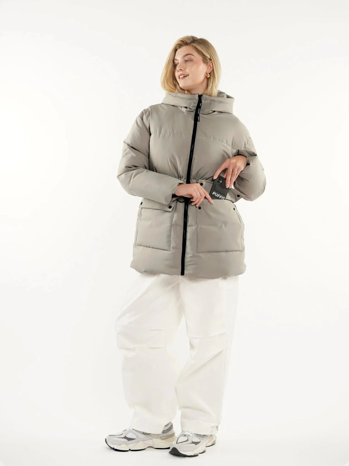 Classic Cinched Waist Puffer Jacket