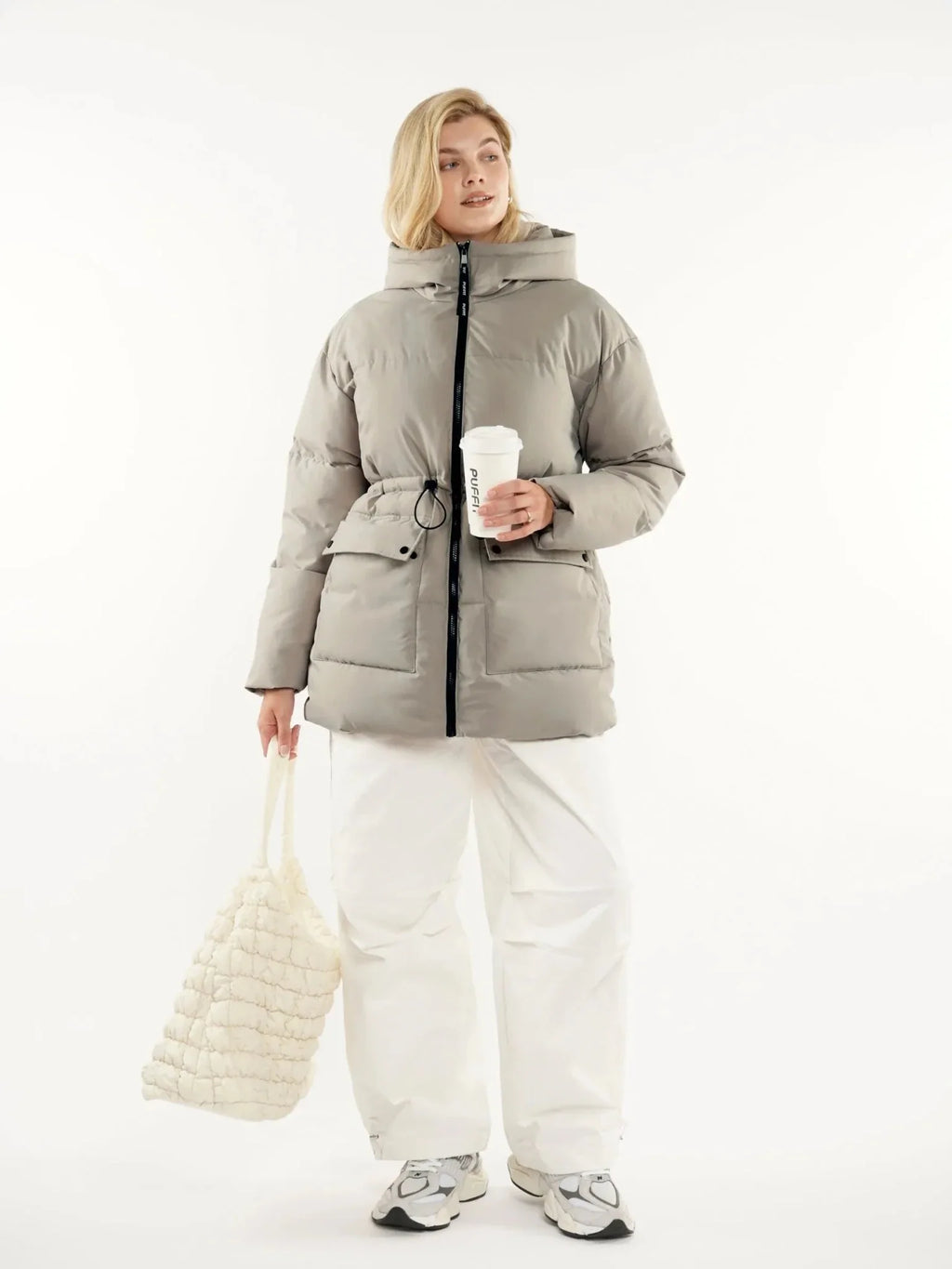 Classic Cinched Waist Puffer Jacket