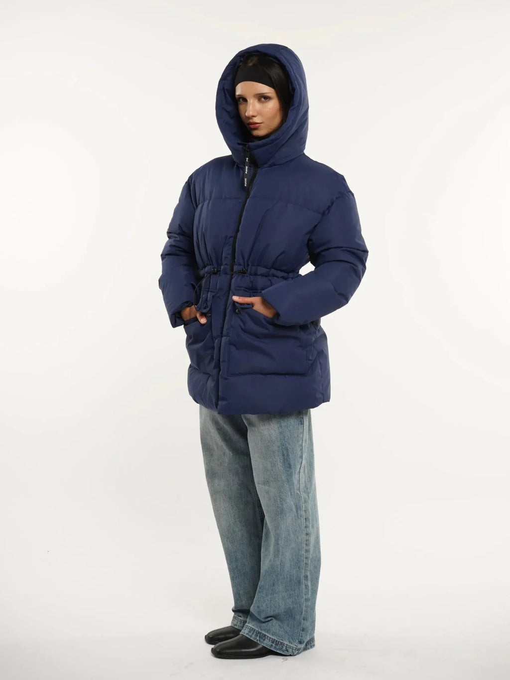 Classic Cinched Waist Puffer Jacket
