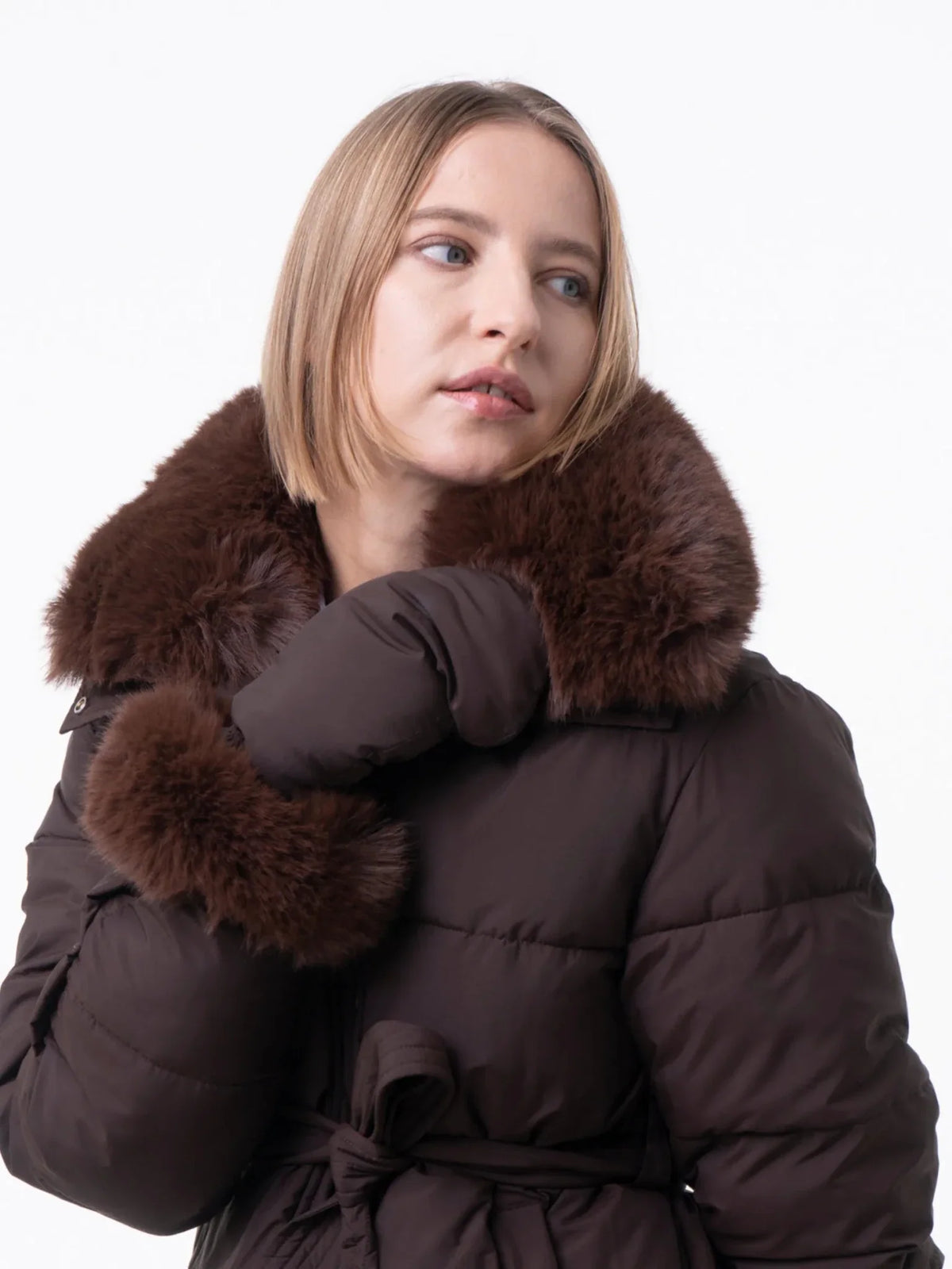 Elegant Faux Fur Mittens