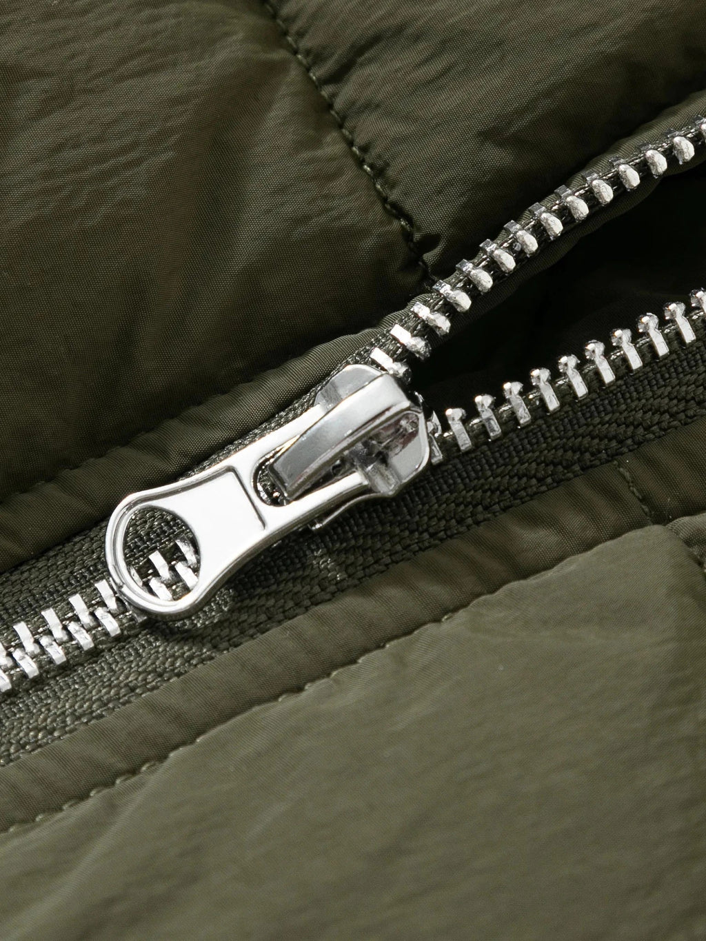 Metal Zip Puffer Bomber