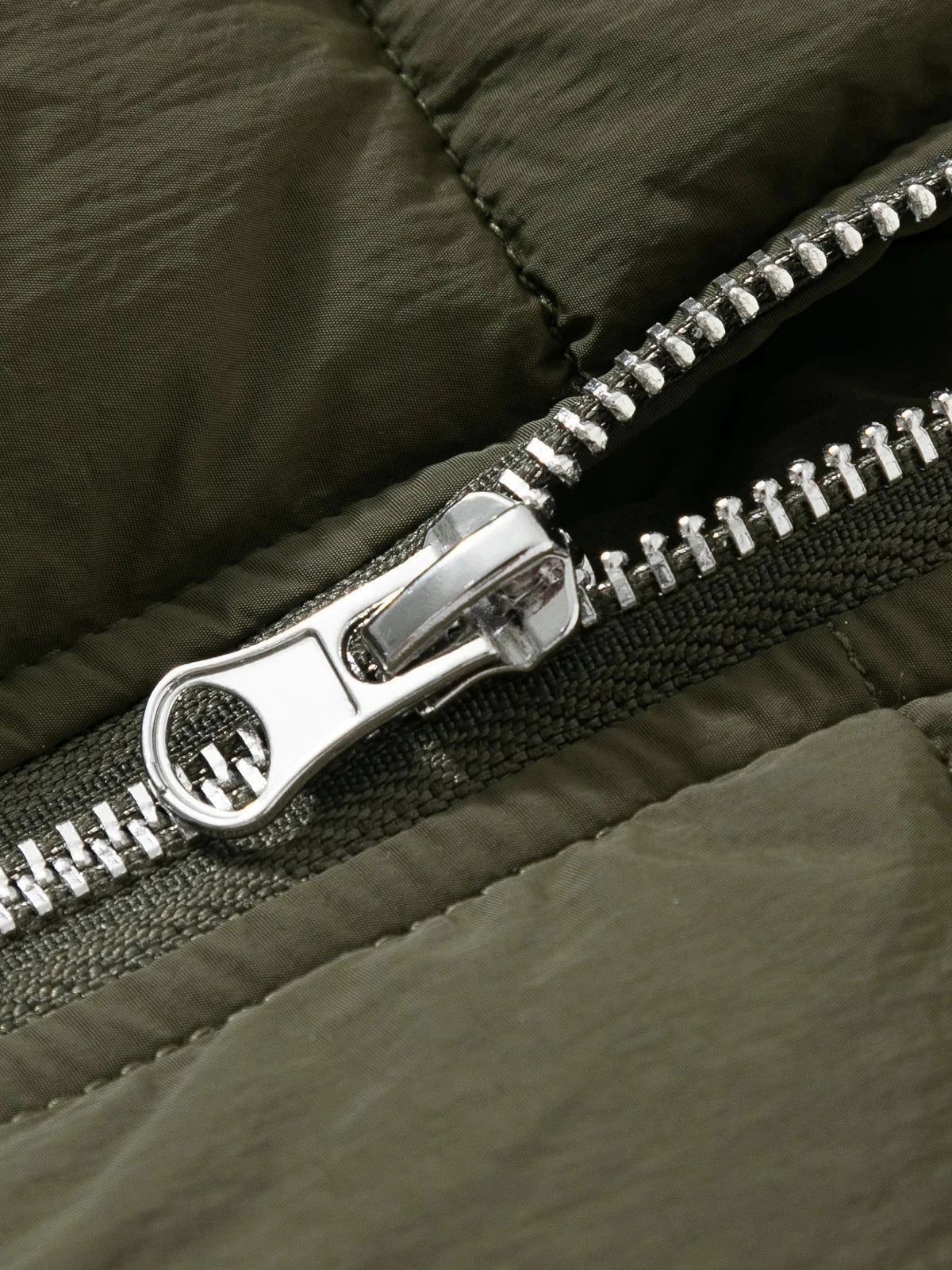 Metal Zip Puffer Bomber