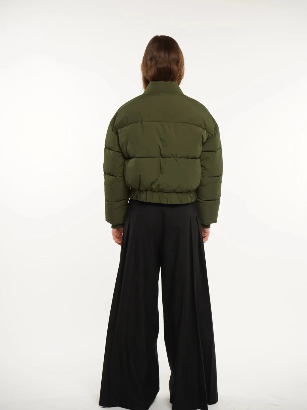 Metal Zip Puffer Bomber