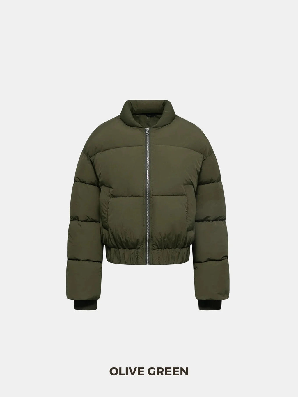 Metal Zip Puffer Bomber