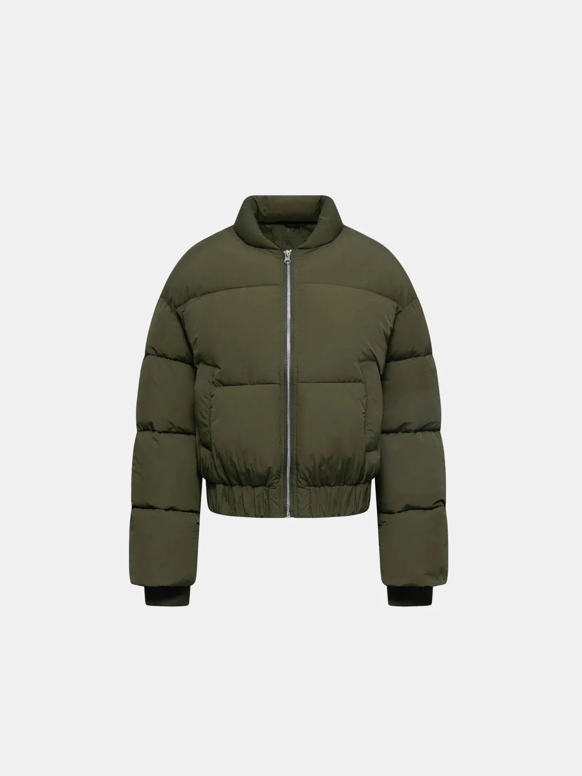 Metal Zip Puffer Bomber