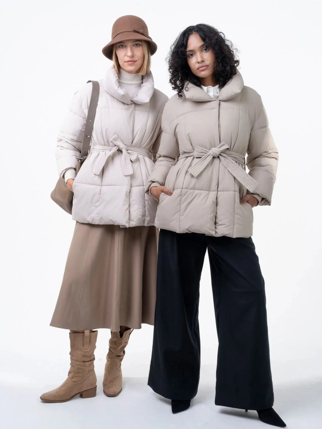Premium Mid Length Belted Puffer Jacket