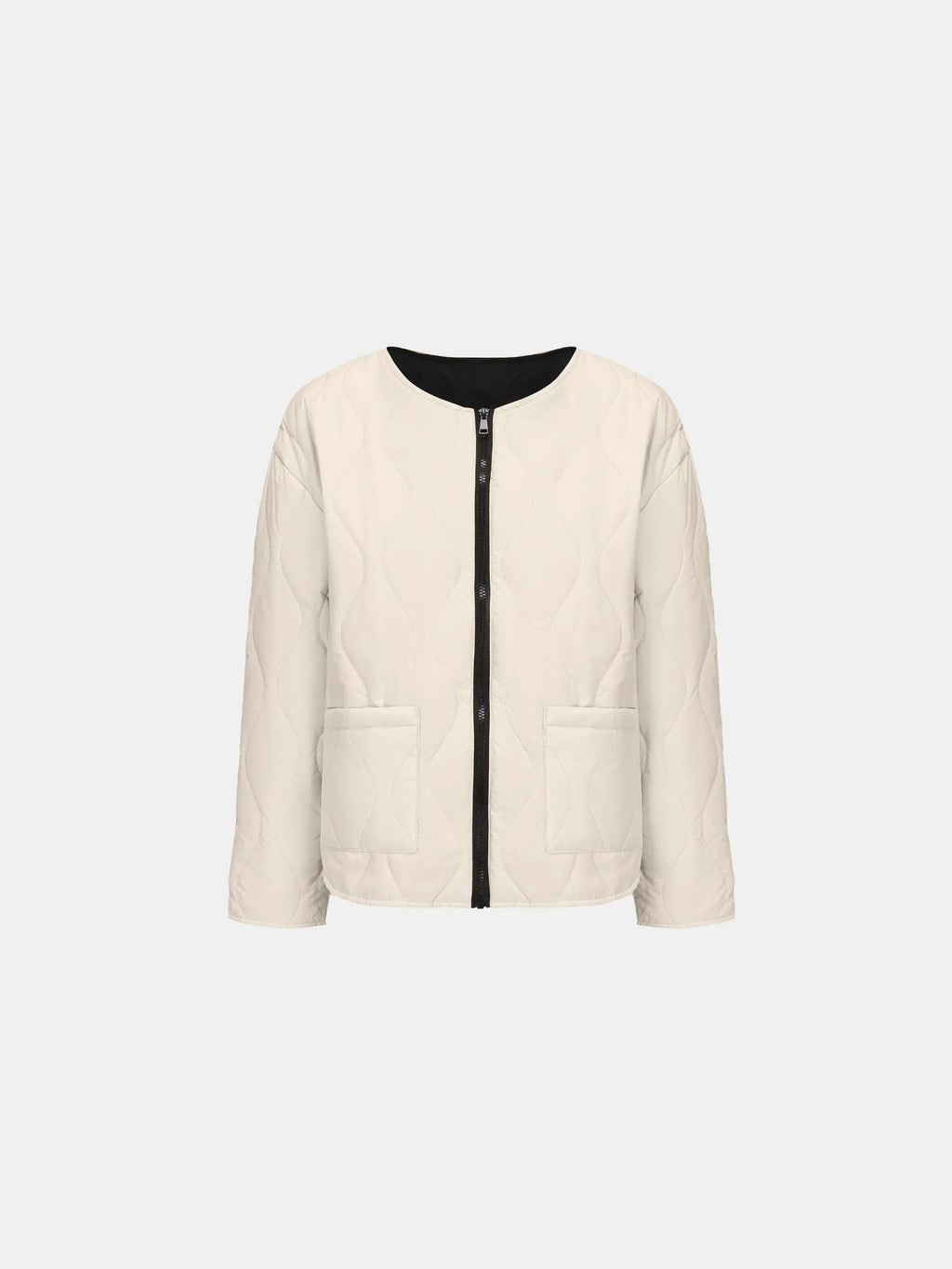 Round Neck Quilted Puffer Jacket
