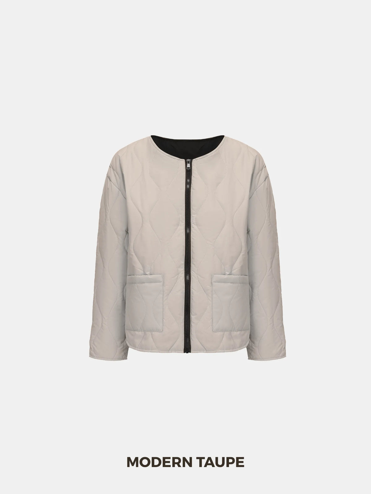 Round Neck Quilted Puffer Jacket