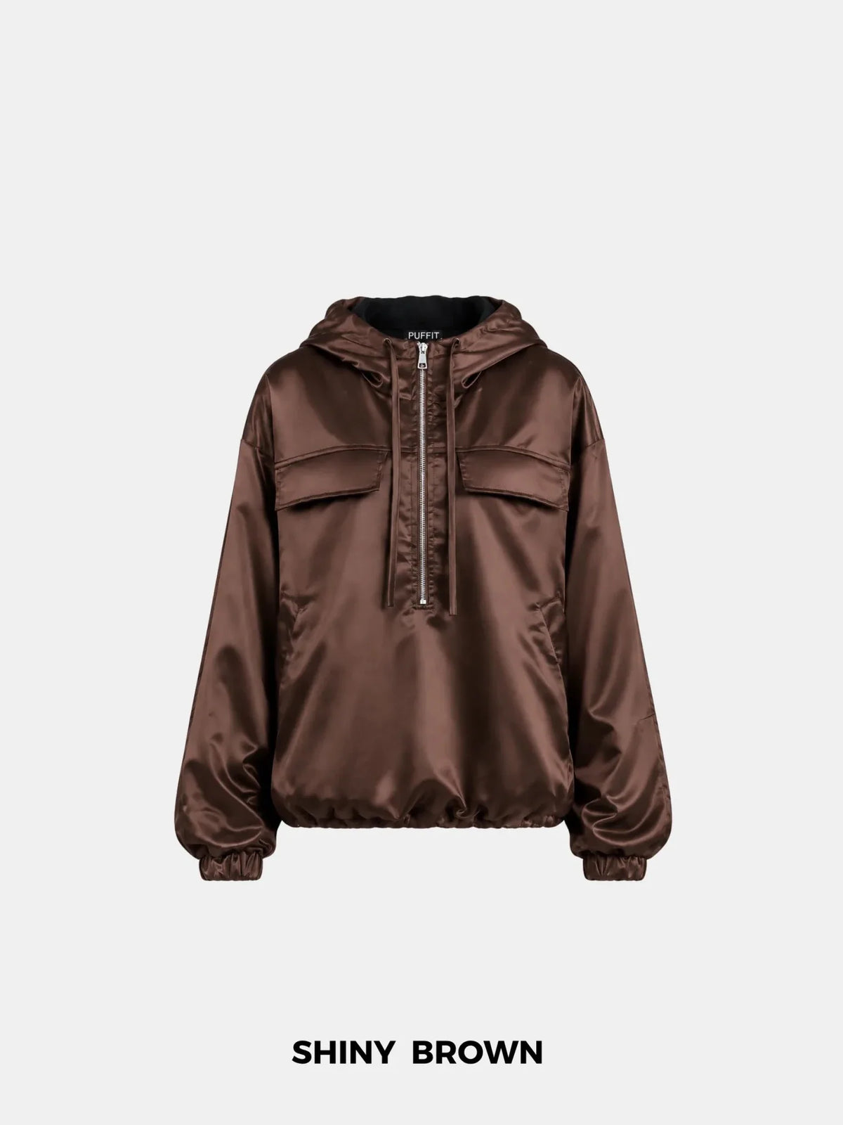 Shiny Oversized Padded Hoodie