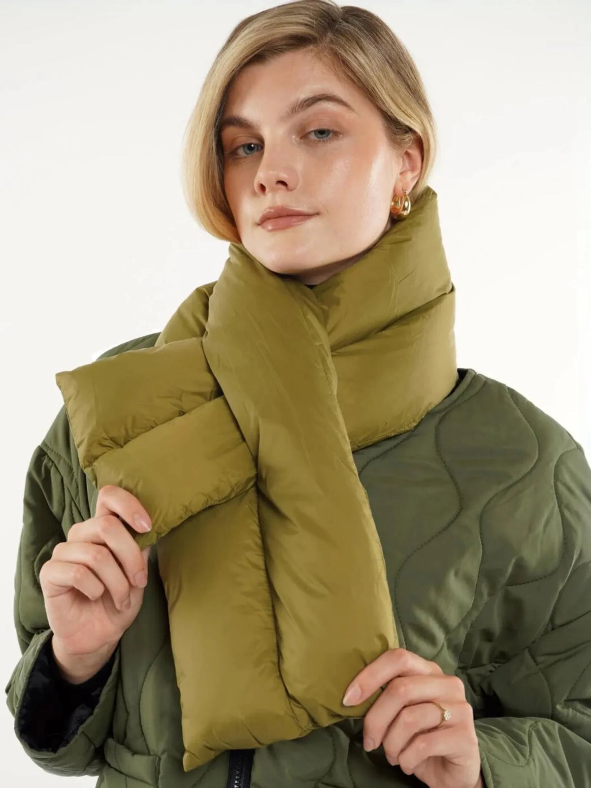 Super Cozy Padded Puffer Scarf