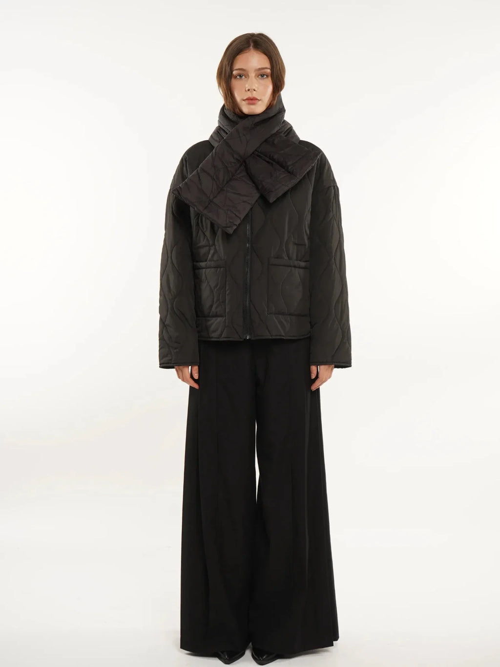 Super Cozy Quilted Puffer Scarf