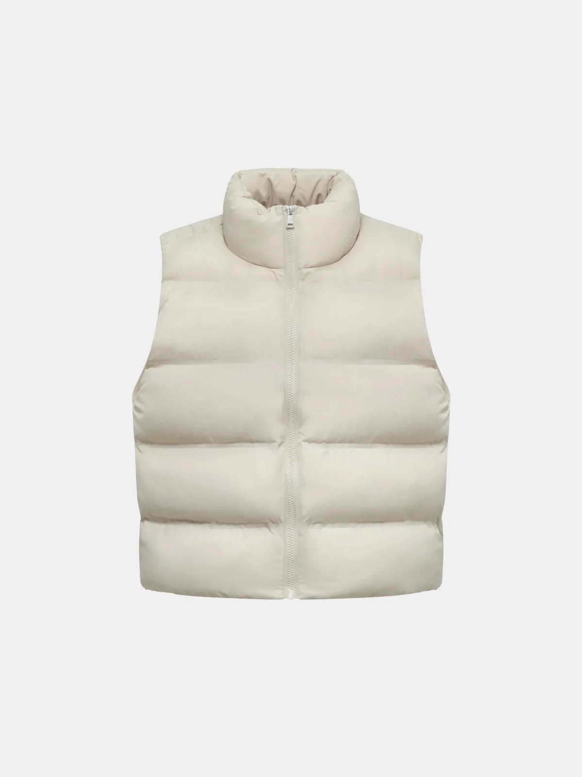 Taped Seams Funnel Neck Puffer Gilet