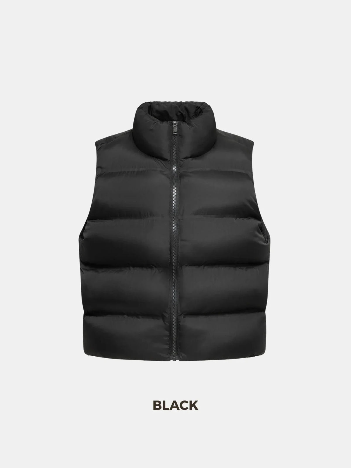 Taped Seams Funnel Neck Puffer Gilet
