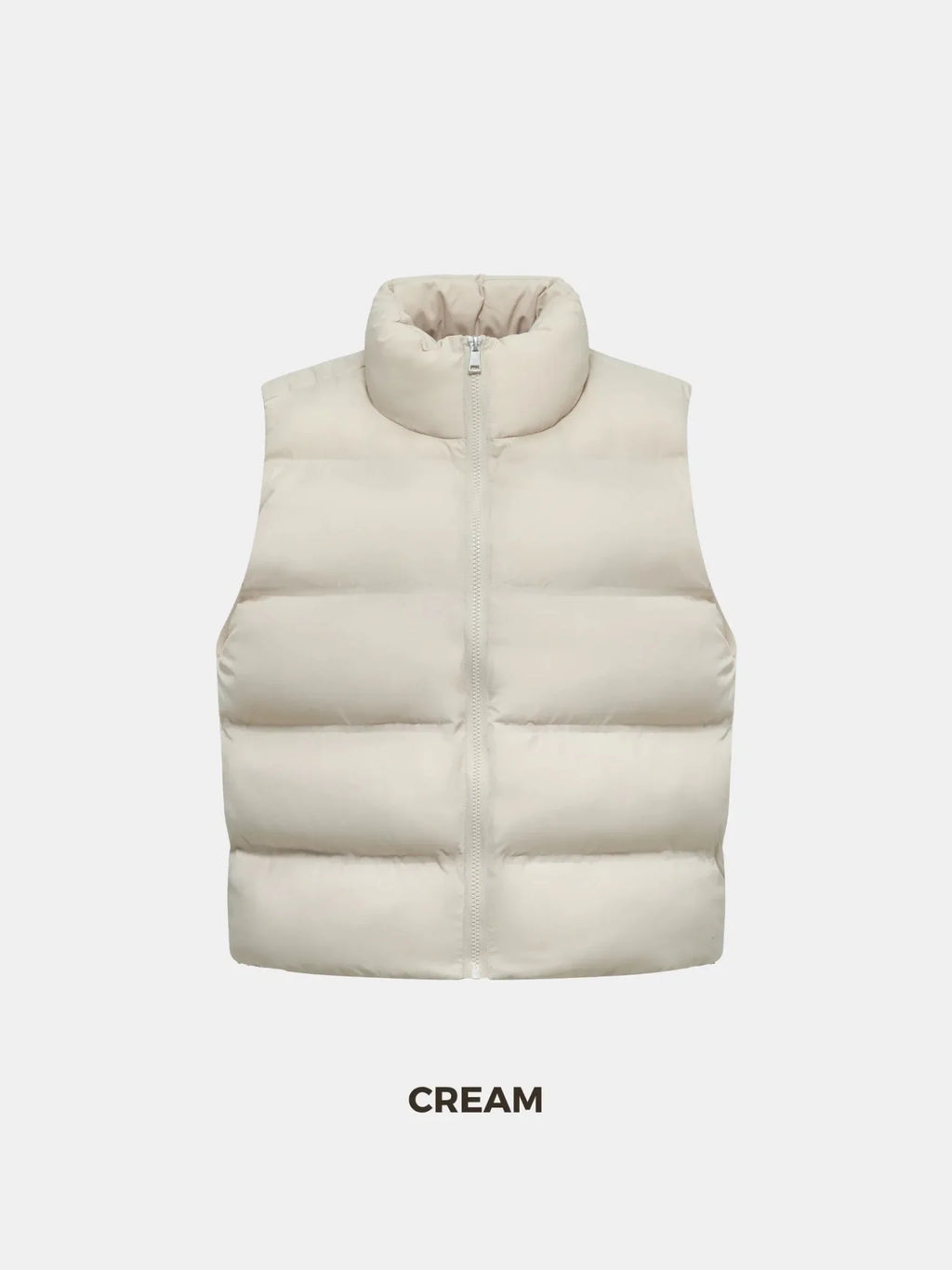 Taped Seams Funnel Neck Puffer Gilet