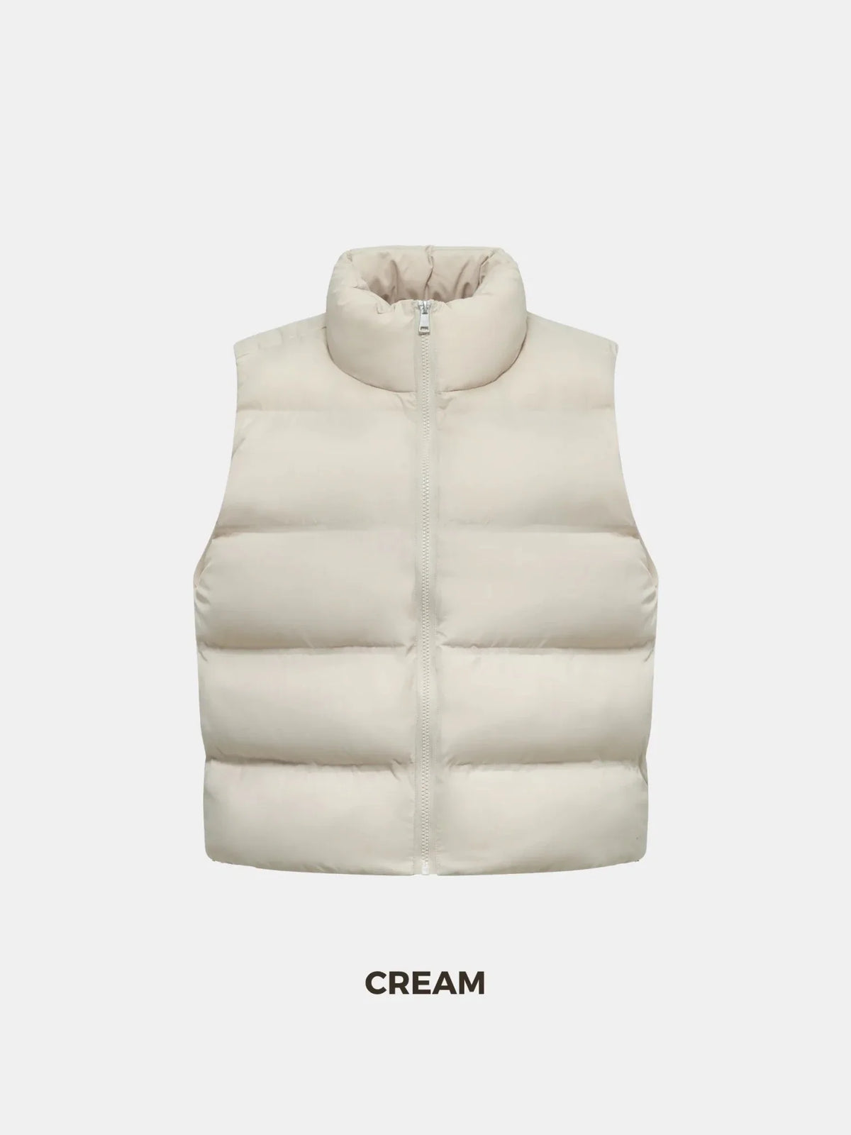 Taped Seams Funnel Neck Puffer Gilet