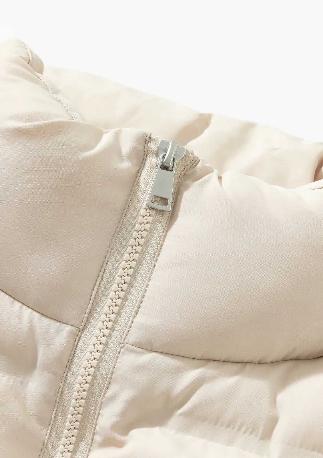 Taped Seams Funnel Neck Puffer Gilet