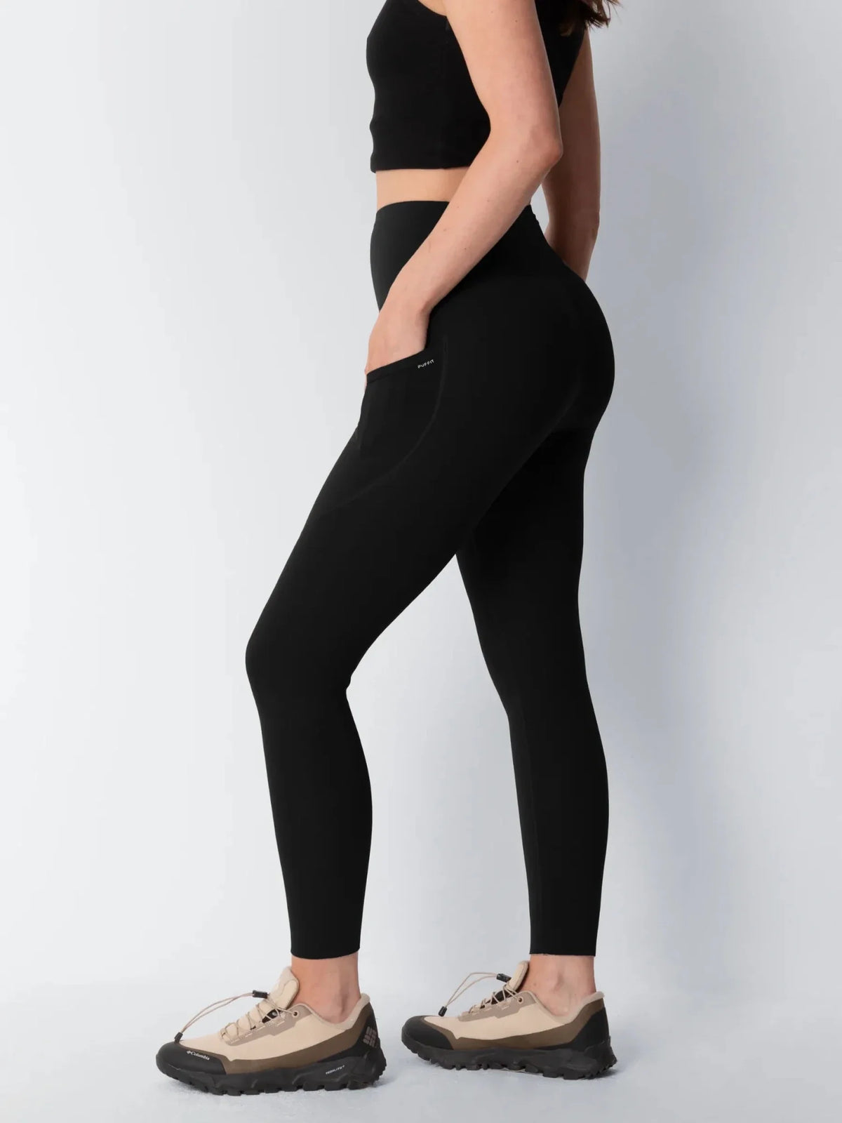 Thermal Dot Fleece Stretch Shaping Legging